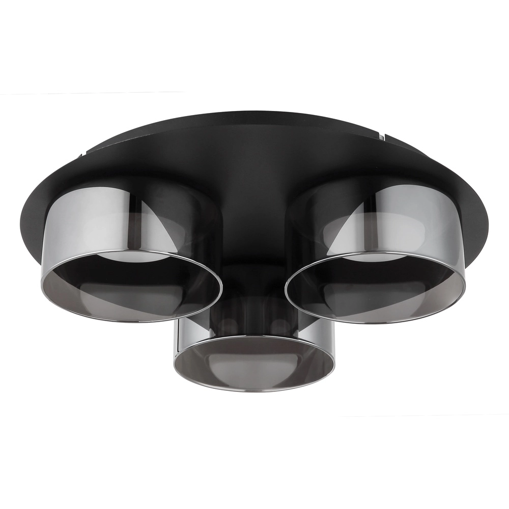 Design ceiling lamp Higgins black 3-lights Globo 9007371578894
