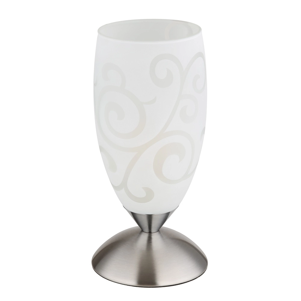 Classic table lamp Auriga chrome with curl Globo 9007371208777