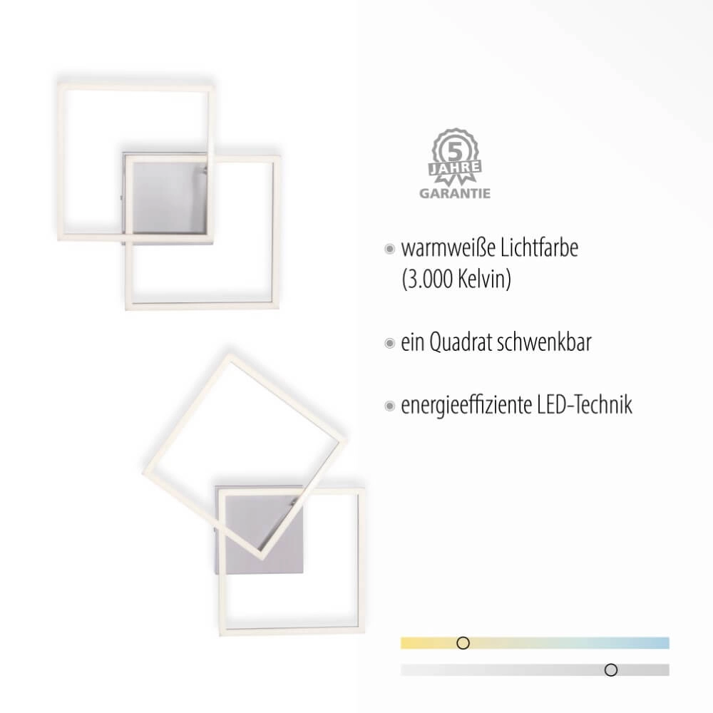 Ceiling light Iven 36cm - 3000K stainless steel Just Light 4043689972943