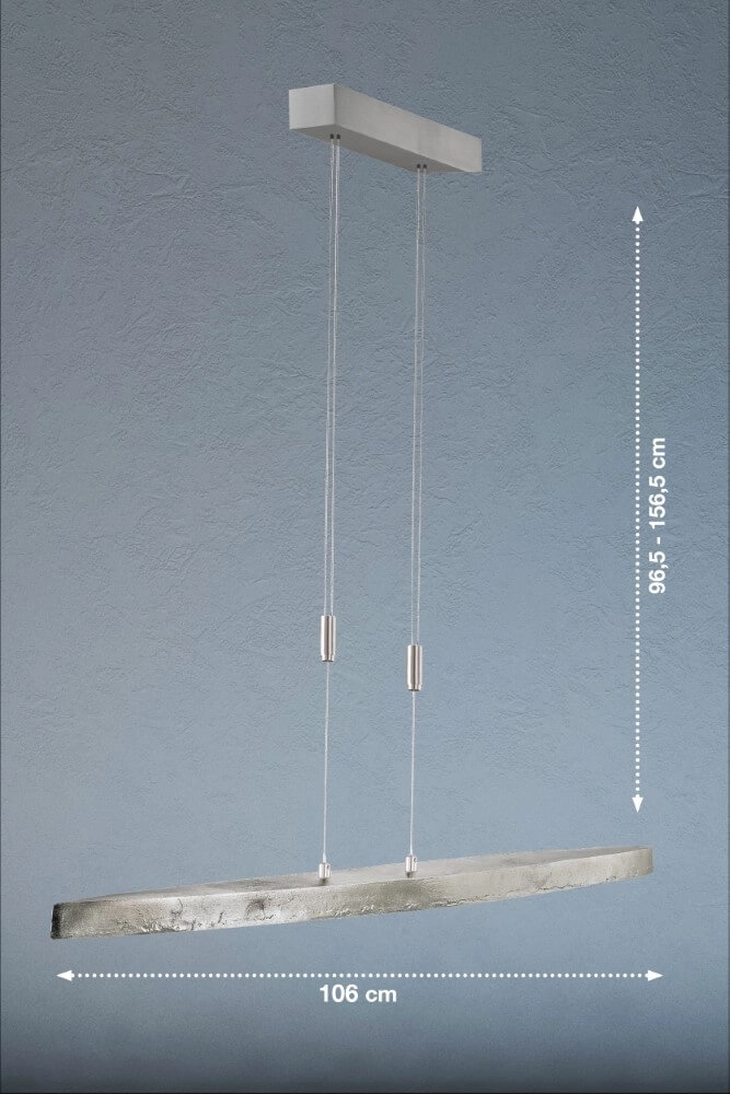 Nickel hanging lamp Colmar with led Fischer & Honsel 4003694606301