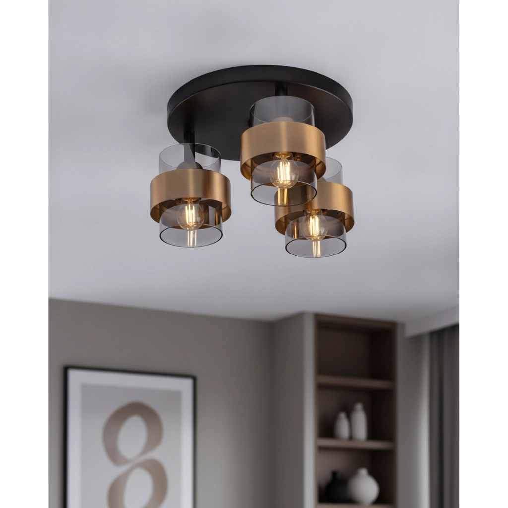 Ceiling lamp Sianna Ø 37cm black with gold