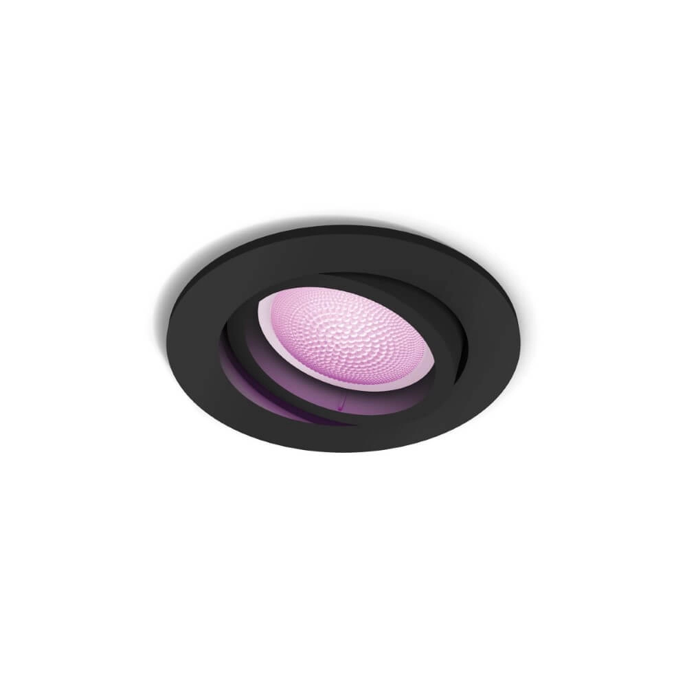 Black recessed spotlight Hue Centura - White and Color orientable Philips 8720169318915