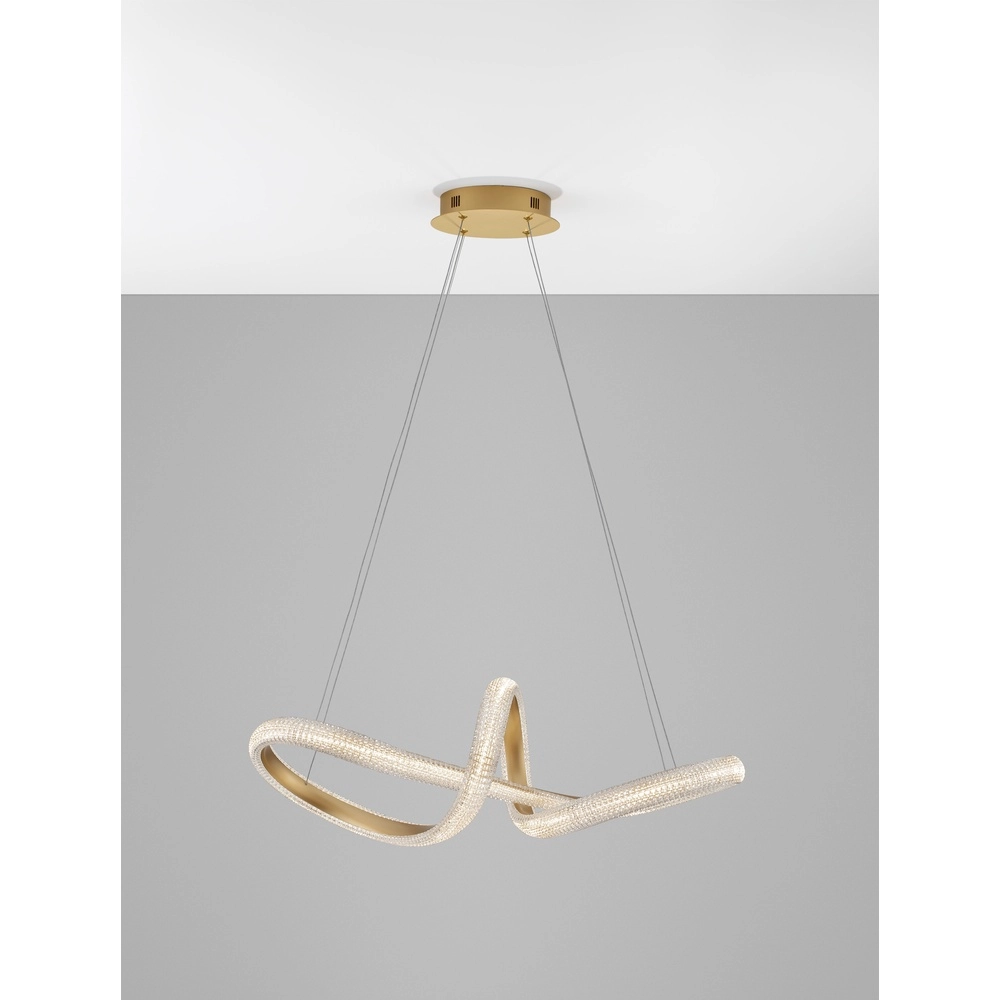 Pendant lamp Medora Curl gold 75cm Lyora 5212017433442