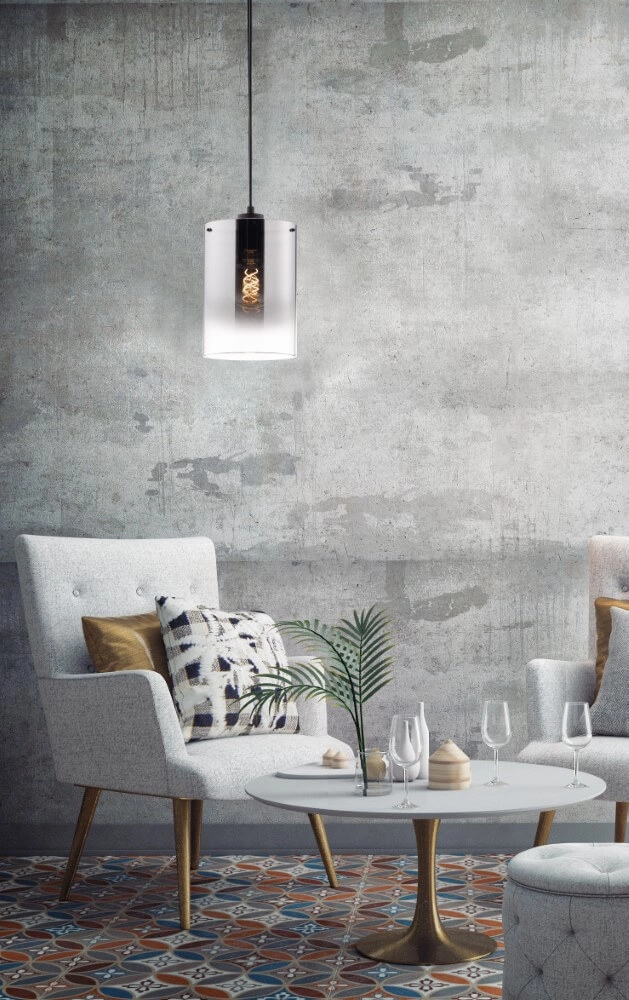 Hanging lamp Samu smoke glass Fischer & Honsel 4003694608954