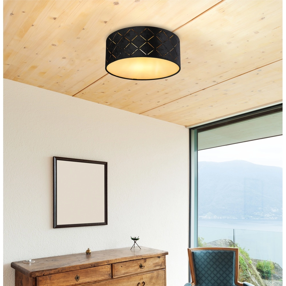 Ceiling lamp Sunna Ø 26cm black Globo 9007371411177
