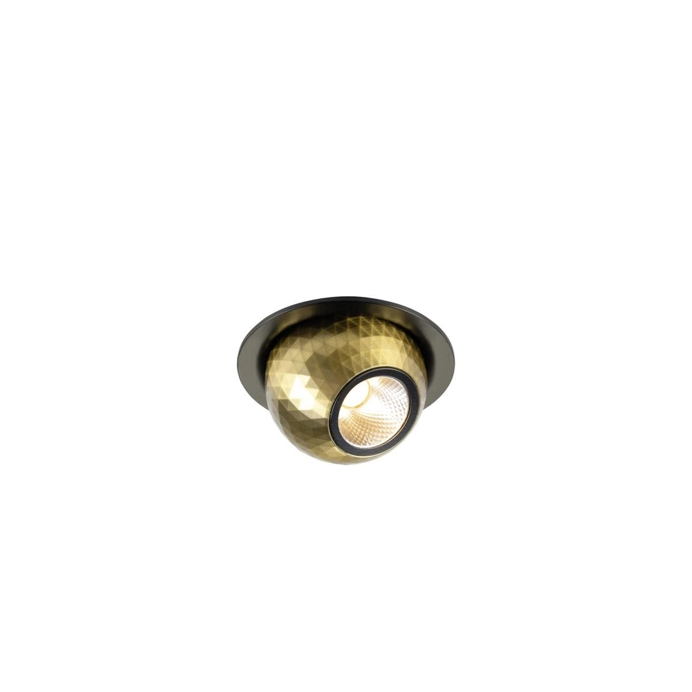 Recessed spotlight Dysko black with gold