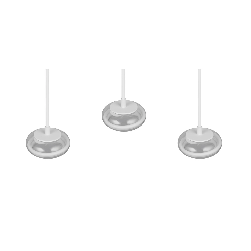 3-light design pendant lamp Tarsia white Trio 4017807683363