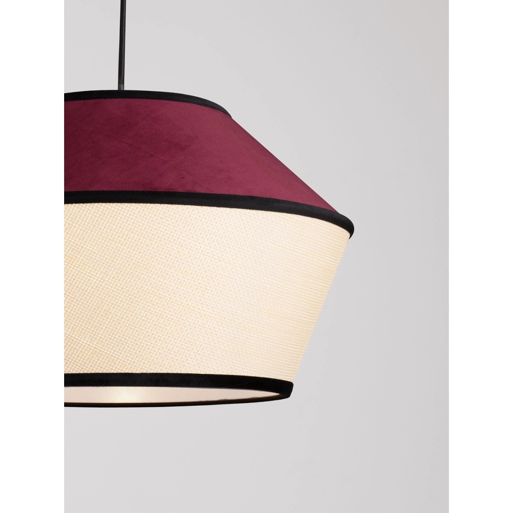 Pendant lamp Veliss white with burgundy red Lyora 5212017493835