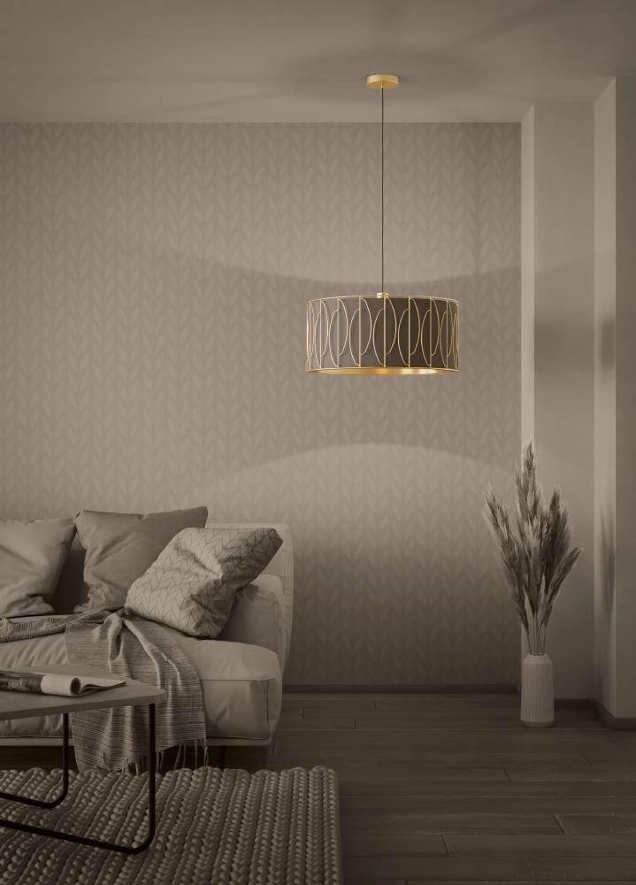 Modern hanging lamp Corojal cappuccino with gold Stars of Light 9008606243181