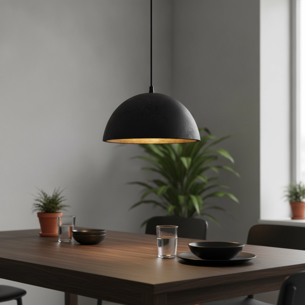 Black pendant lamp Talcum Ø 32cm