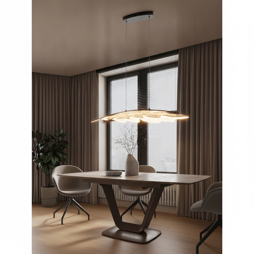 Design pendant lamp Amado anthracite with mocha 104cm