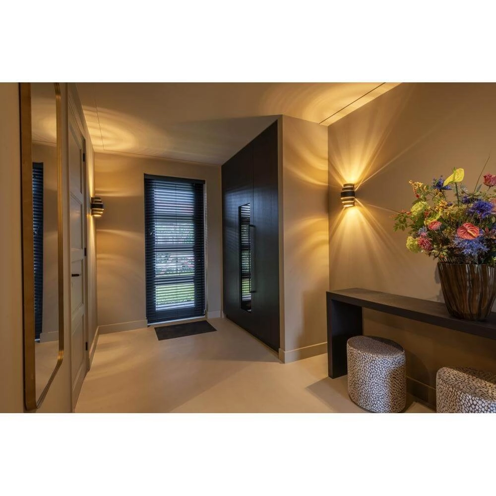 Design wall lamp Rolls Black with gold inside Artdelight 8720701101487