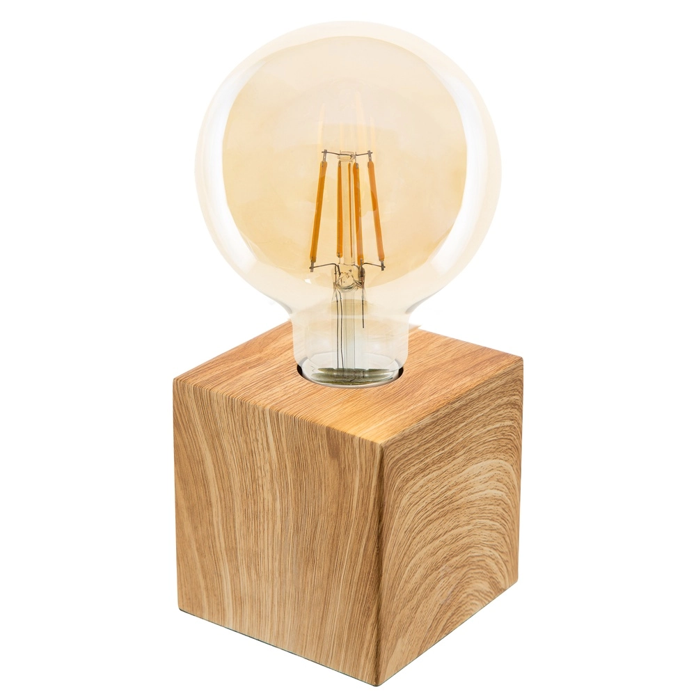 Wooden table lamp Leonie square