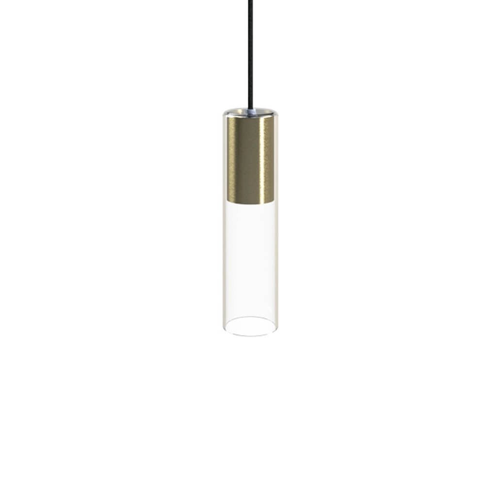 Hanging lamp with glass Cylinder gold