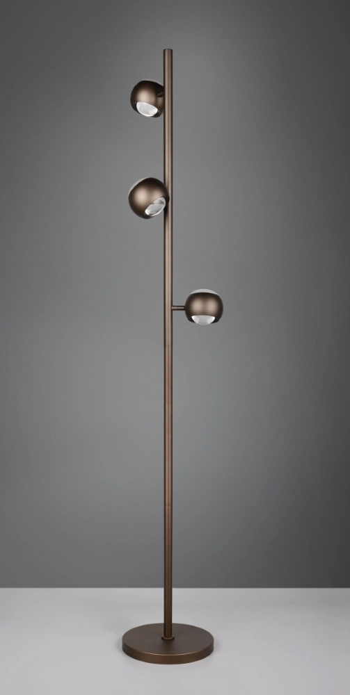3-light LED reading lamp Orbit Platinum Brown Trio 4017807686654