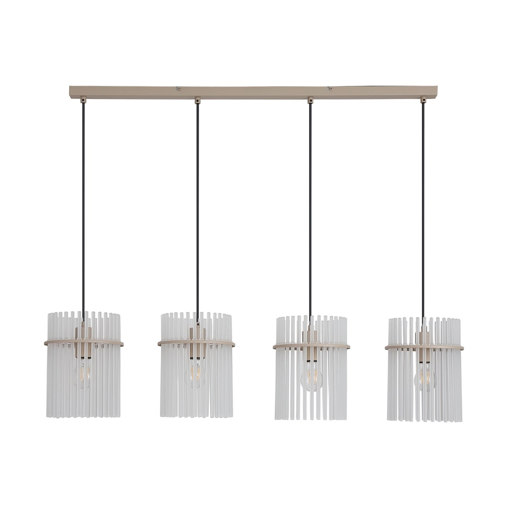Pendant lamp Swizzle 4-light sand brown
