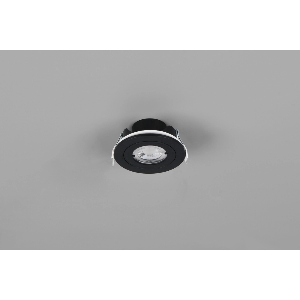 Recessed spotlight Lamont black 4000K Trio 4017807657982