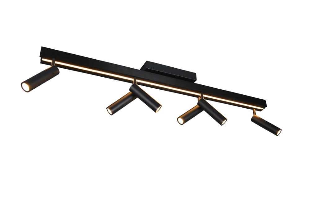 6-light LED spot Zeno black Trio 4017807627312