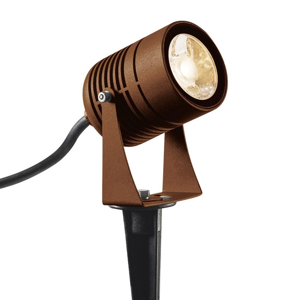 Garden spotlight Led Spike 6w - 3000K - 8cm rust brown SLV 4024163223843