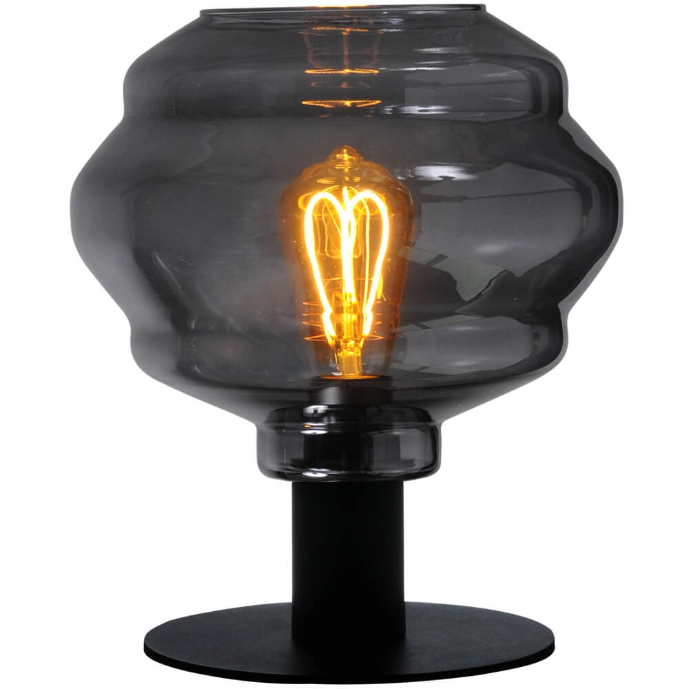 Table lamp Porto with Ball smoke glass Ø 24cm