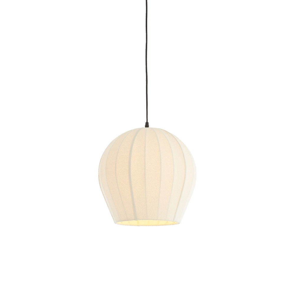 Bouclé pendant lamp Zagori Ø 35cm - cream Light & Living 8717807793036