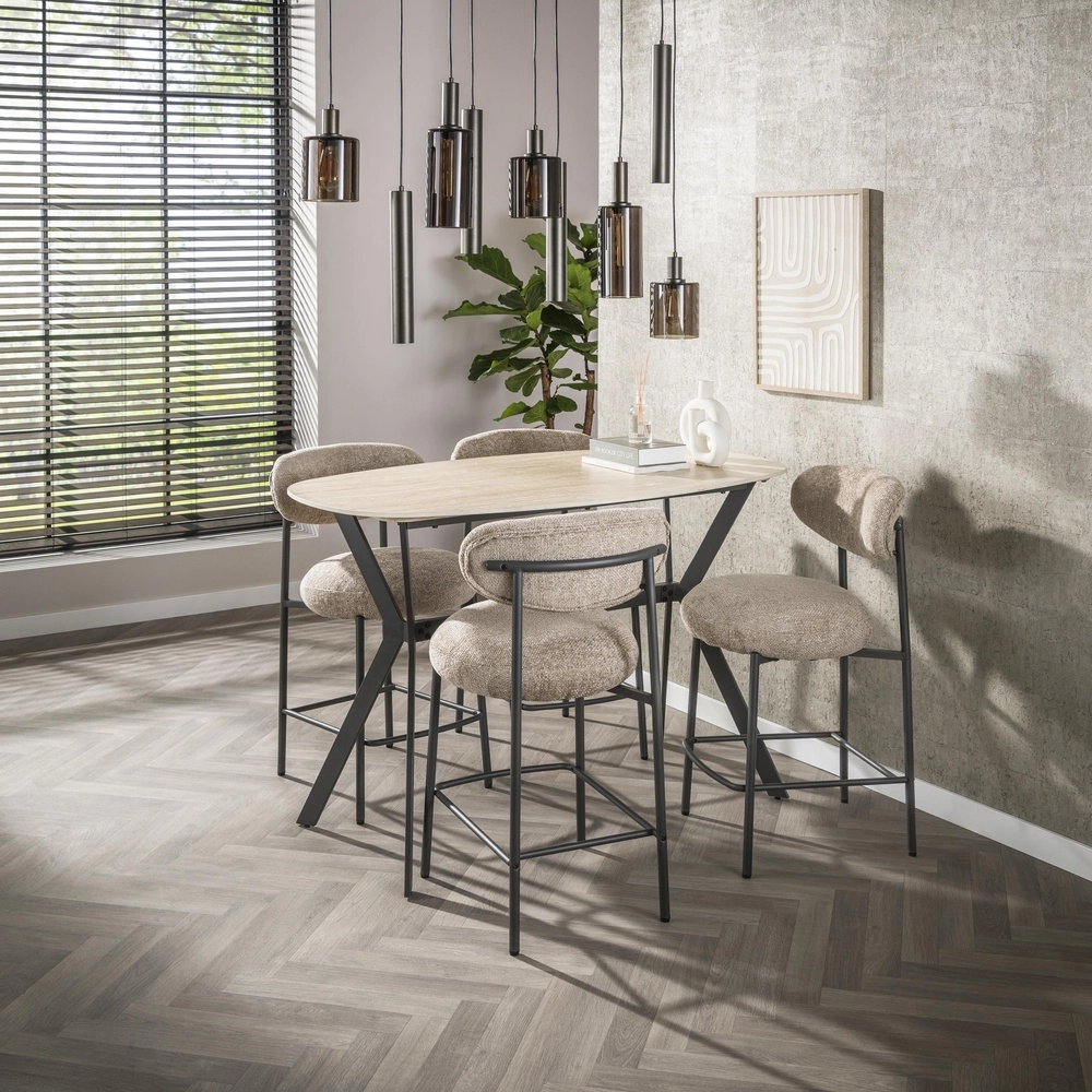Dining table pendant lamp Sepiora Sienna brown - dark glass - with pendants Lyora 8716803513464