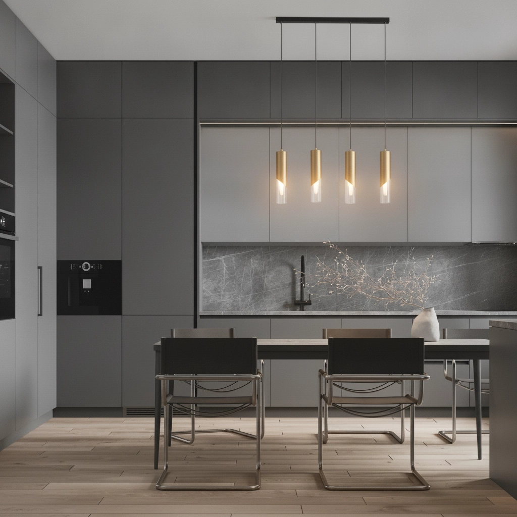 Design pendant lamp Modesto 4-light gold