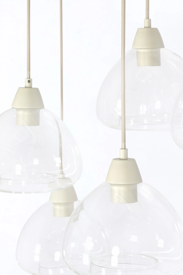 10-light pendant lamp Bisho cream design 120cm Light & Living 8717807743338