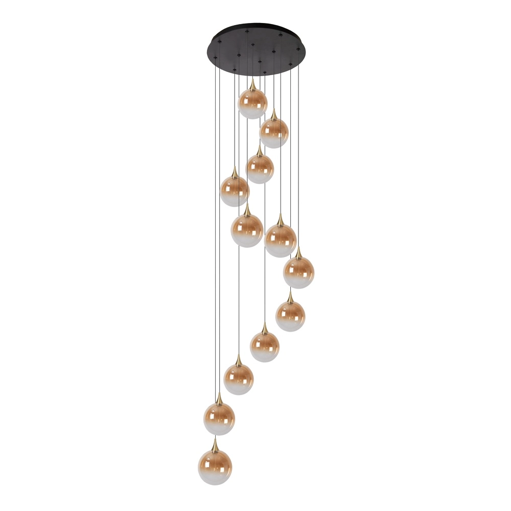 Design LED pendant light Gisela fading - 12x Ø 16cm Premium by Lucide 5411212134851