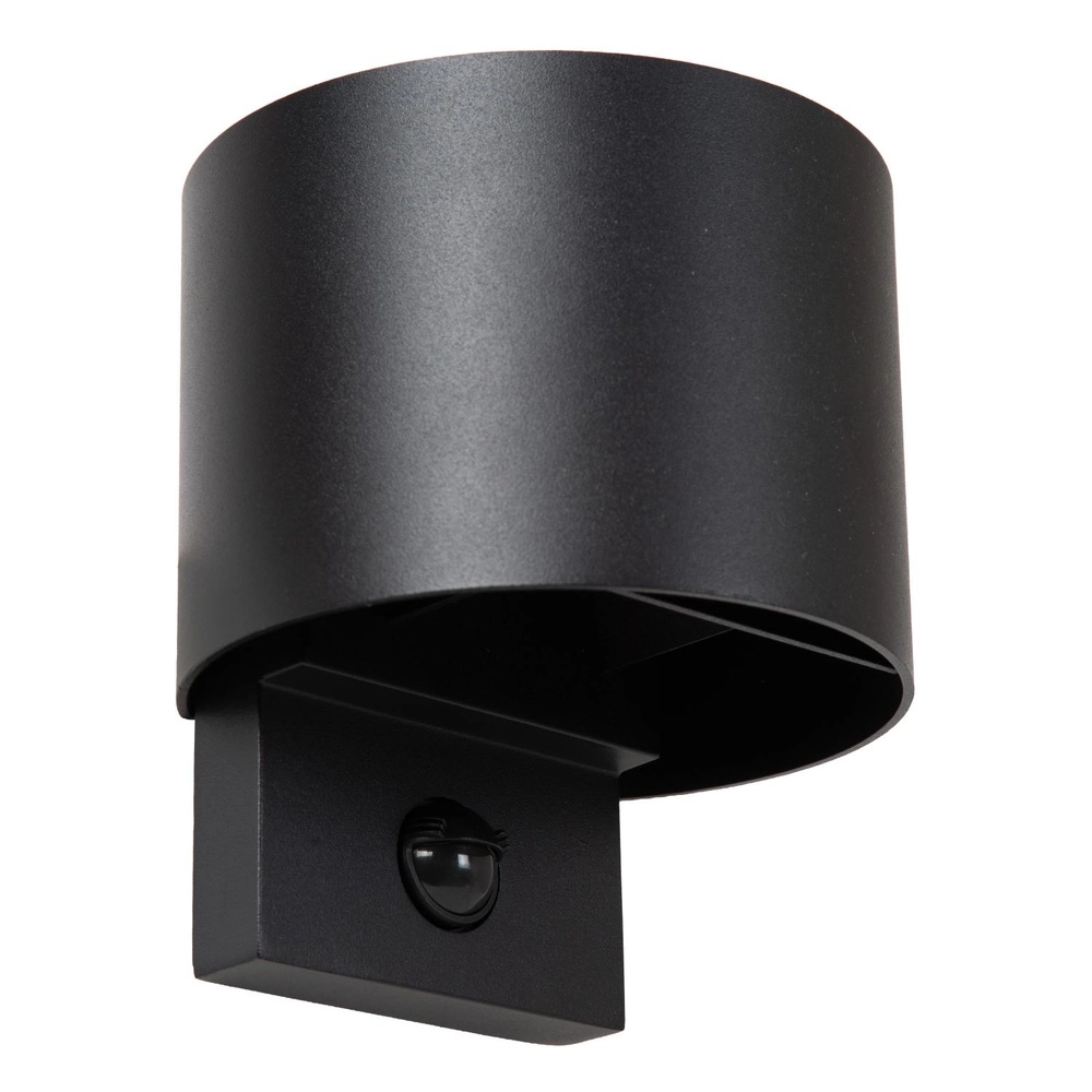 Round wall lamp Tadzio with sensor black