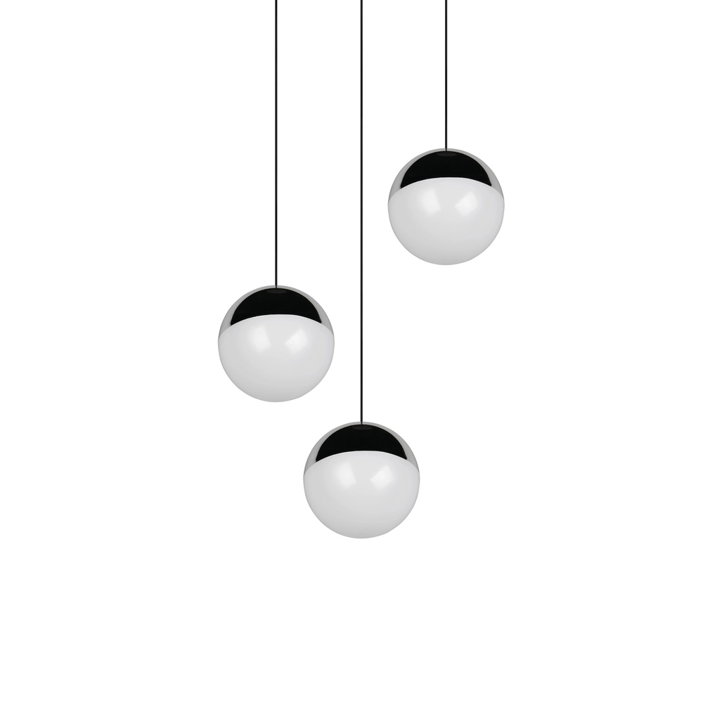 3-light pendant lamp Senta round chrome Trio 4017807685824