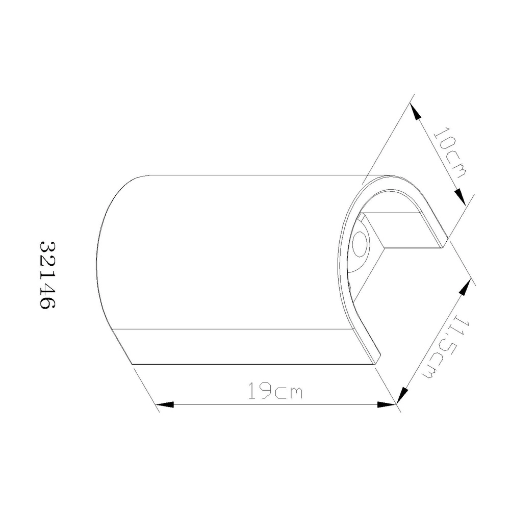 Modern wall lamp Ferguson grey Globo 9007371586912