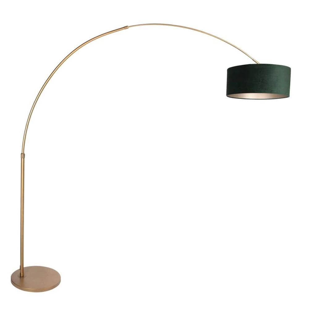 Arc lamp Sparkled Light bronze with green shade Ø 45cm