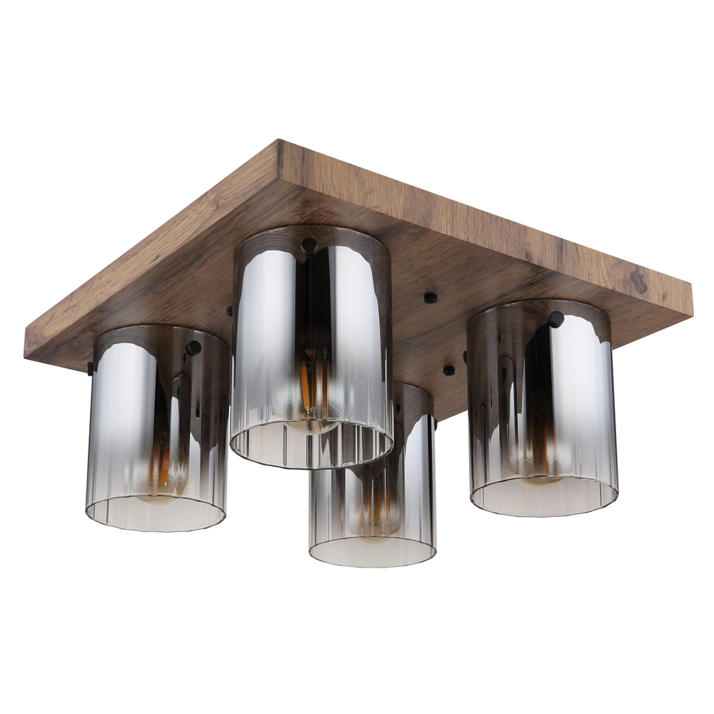 Ceiling lamp Underwood wood 4-light Globo 9007371487035