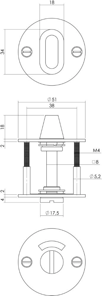 Toilet closure Tira with window black screw hole Intersteel 8714186458310