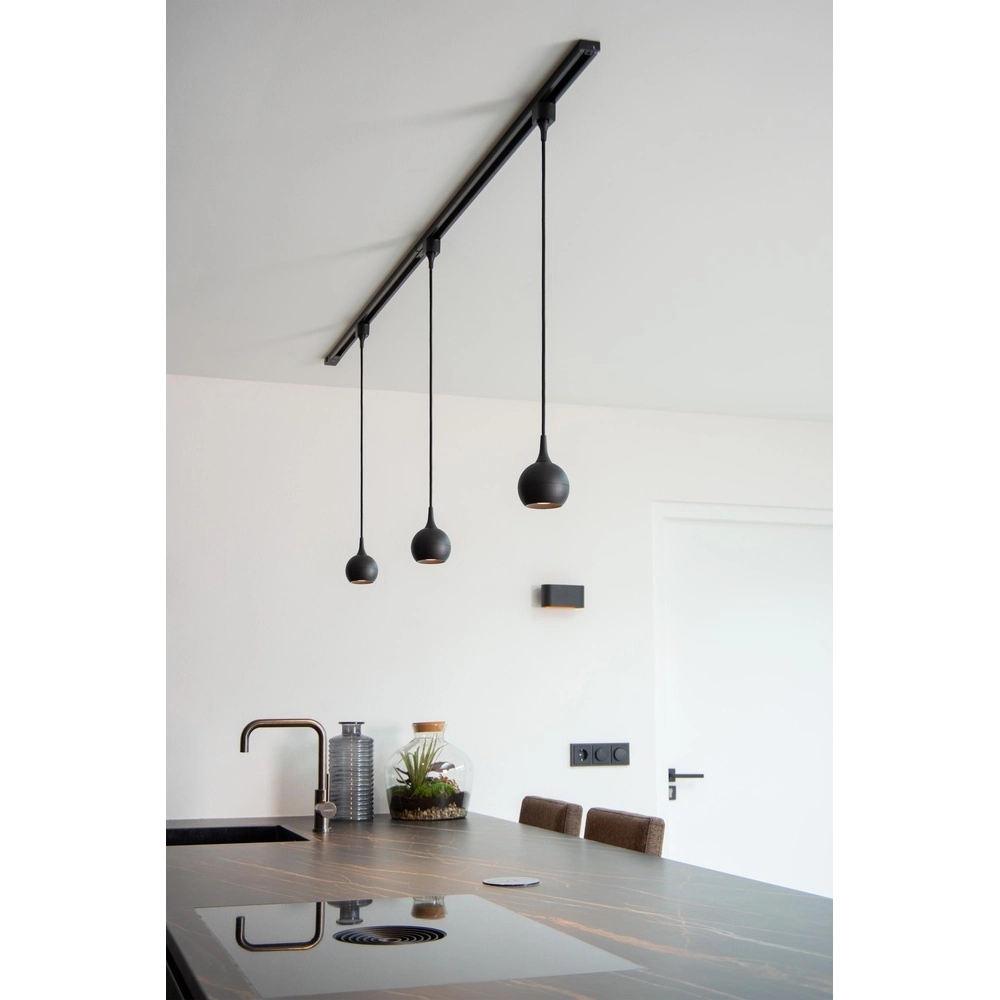 Rail pendant light Track Favori 1-phase black Lucide 5411212093387