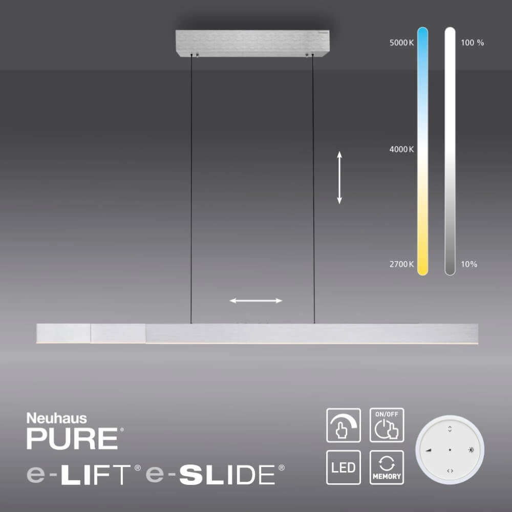 Design hanging lamp Pure Moto-Rise anthracite Paul Neuhaus 4012248371633