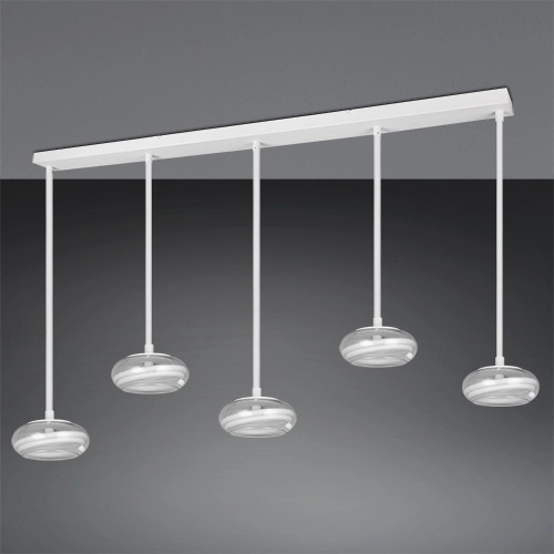 5-light design pendant lamp Tarsia white Trio 4017807683400