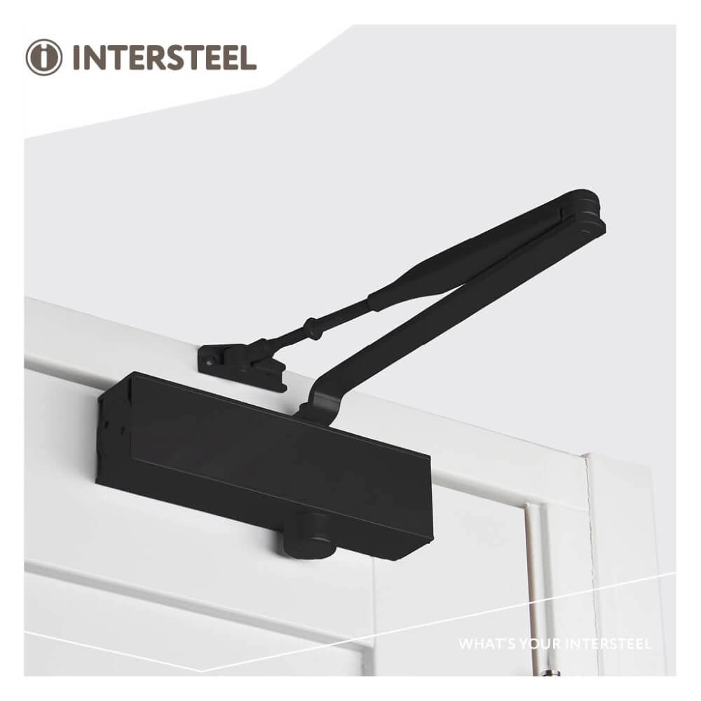 Door closer Closura with scissor arm DR 120 black Intersteel 8714186458471