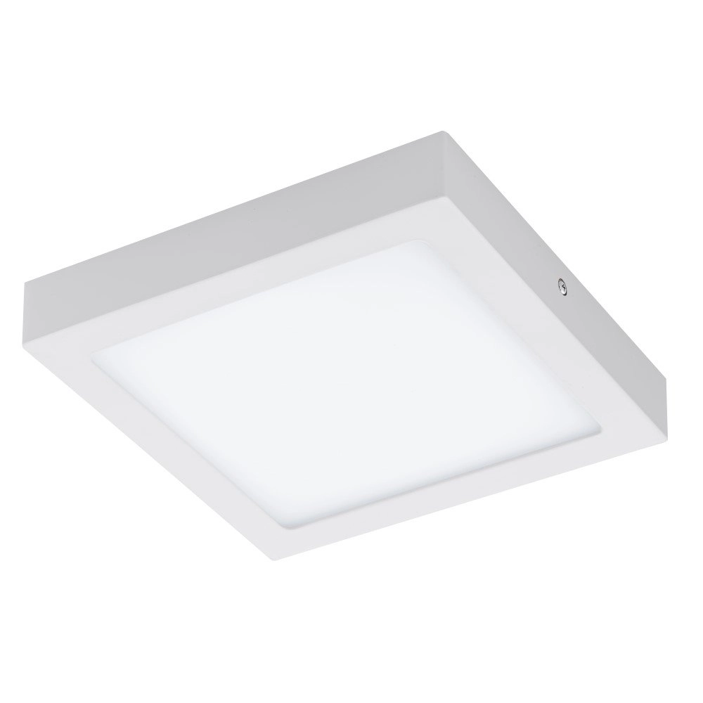 LED flush ceiling light Fueva-C Square 30cm white