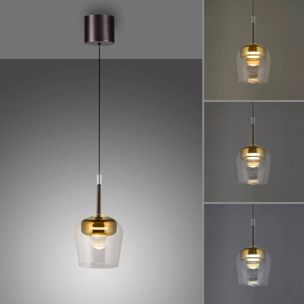 Pendant lamp Q-Kon gold Paul Neuhaus 4012248383858