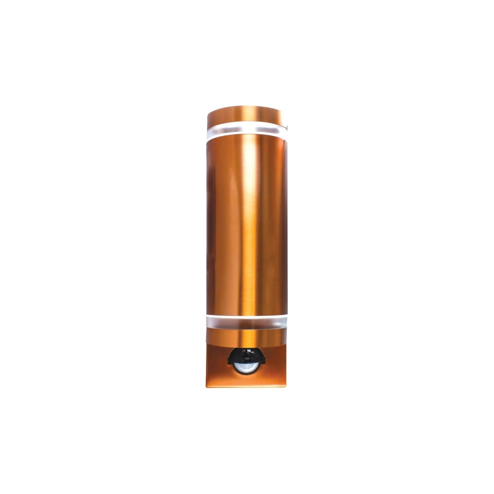Double wall spotlight with sensor Opden Red copper - 2x GU10 Lyora 5055788285687