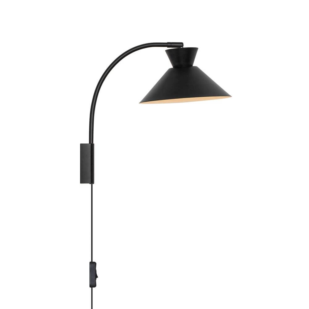 Sleek wall lamp Dial black Nordlux 5704924013744