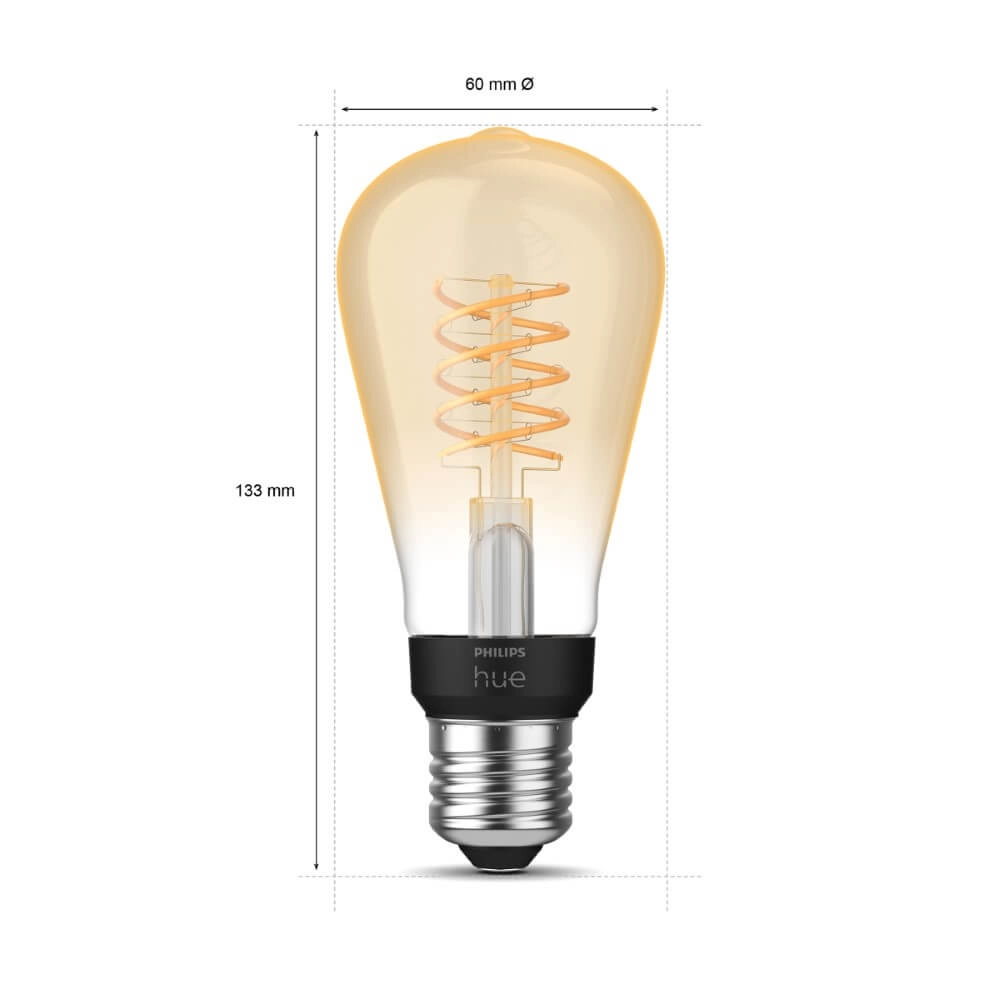 Light source Hue - E27 - 7W - White 13.5cm high Philips 8719514342989