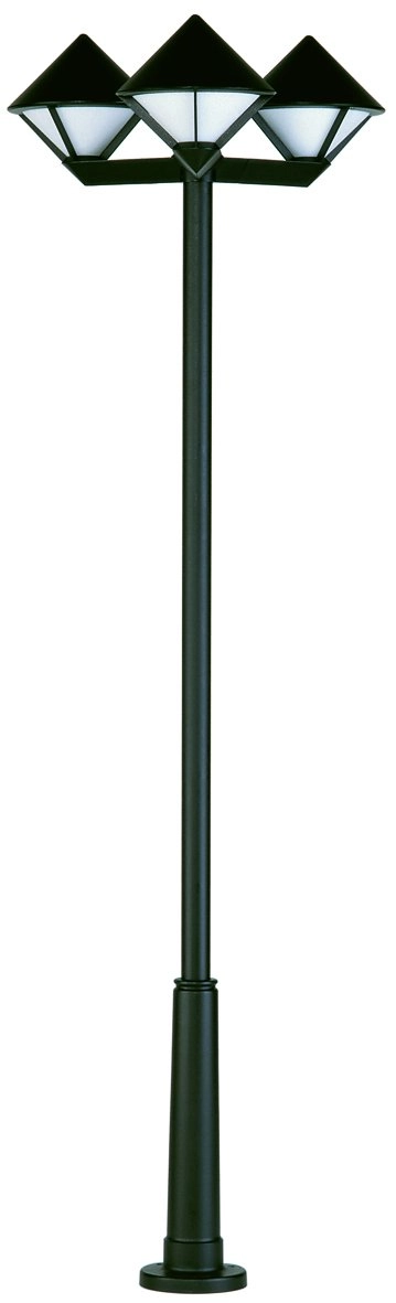 Outdoor lighting standing black Triangle 2m