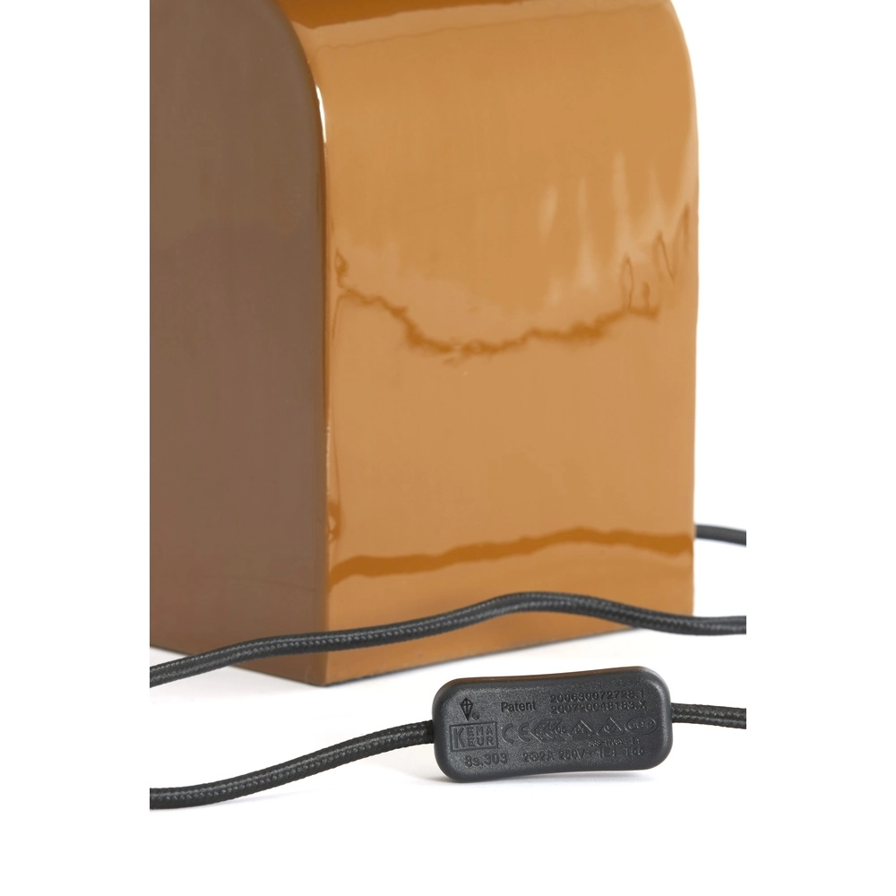 Brown desk lamp Cardona with gold - 1x E27 Light & Living 8717807816278