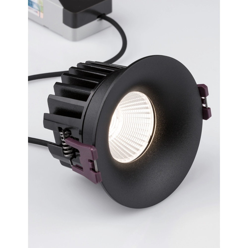 Black recessed spotlight Blade Ø 8.5cm
