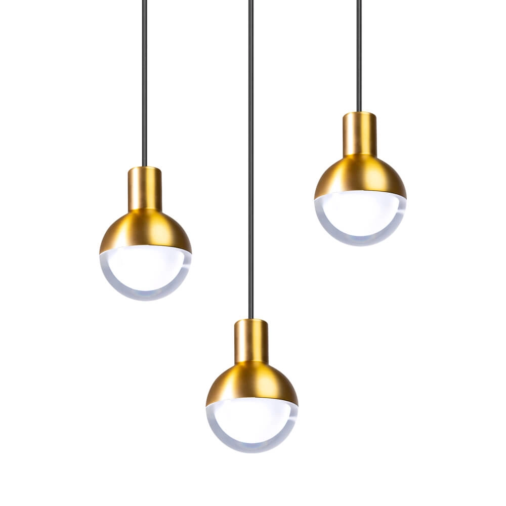 Black pendant lamp Drop with gold ETH 8720195306504