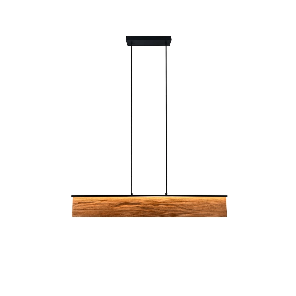 Design pendant lamp Kalea black with wood Trio 4017807661422