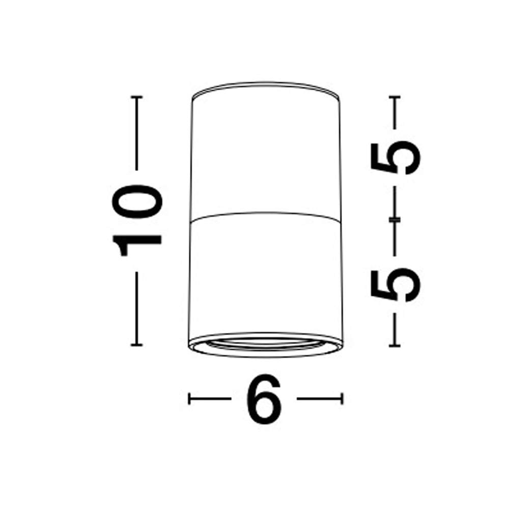Ceiling spotlight Picto 10cm black with gold Lyora 5212017430359